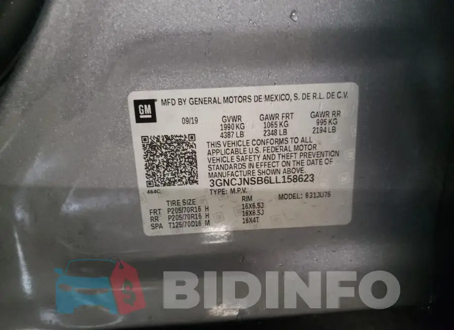 3GNCJNSB6LL158623 Photo# 13