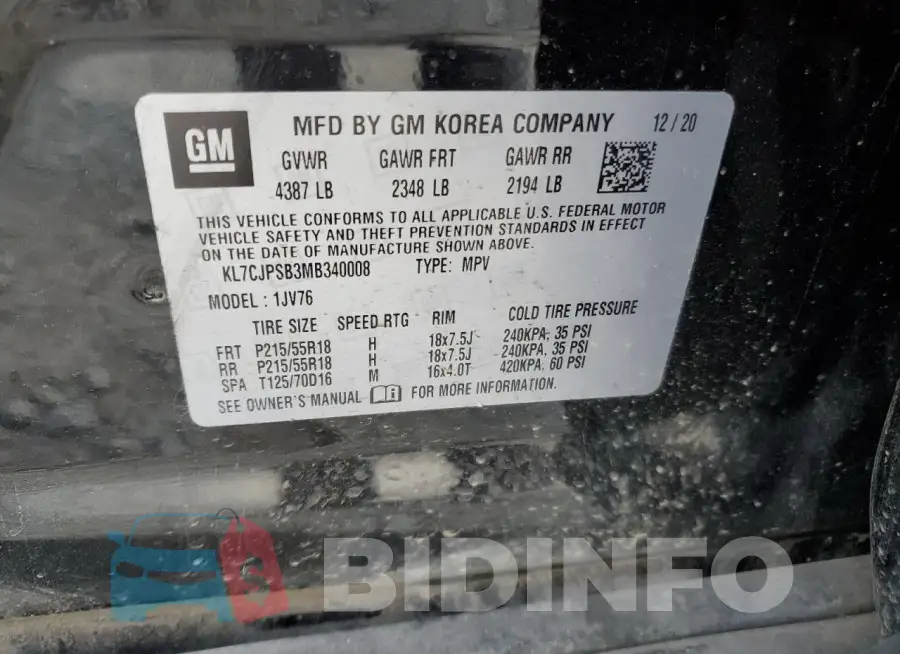 KL7CJPSB3MB340008 Photo# 13