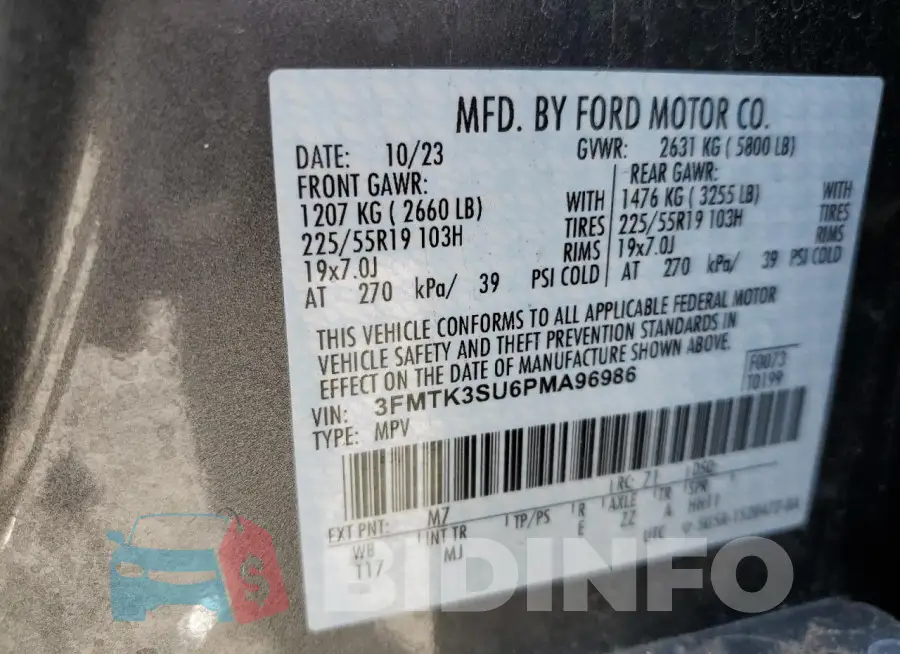 3FMTK3SU6PMA96986 Photo# 14