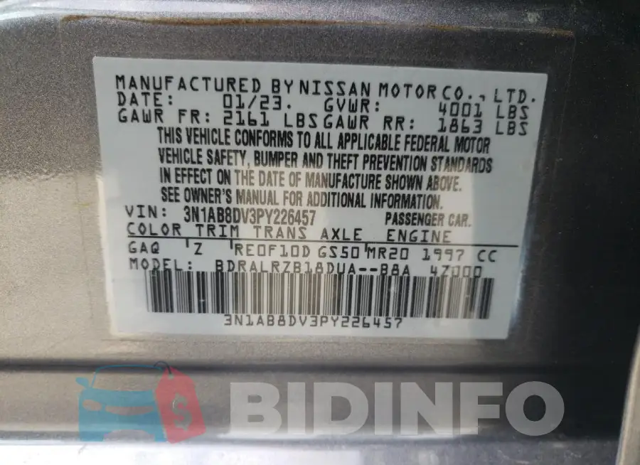 3N1AB8DV3PY226457 Photo# 13