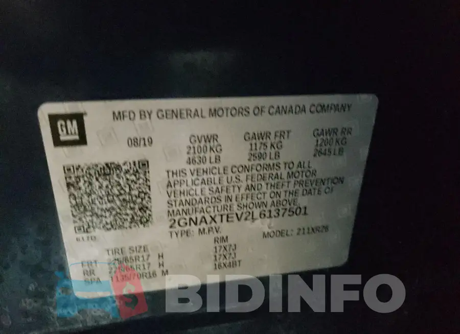 2GNAXTEV2L6137501 Photo# 13