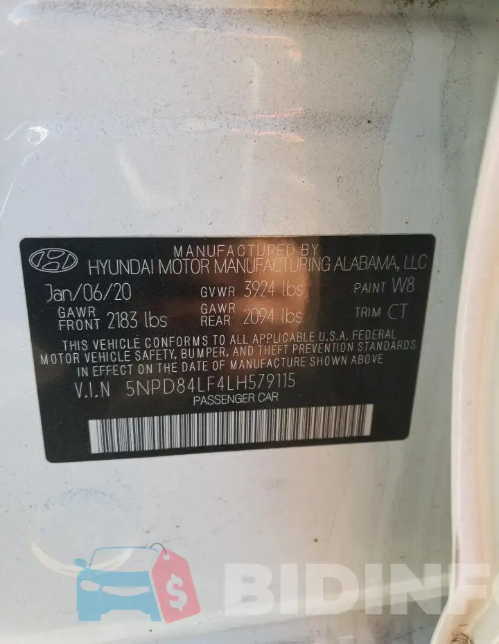 5NPD84LF4LH579115 Photo# 12