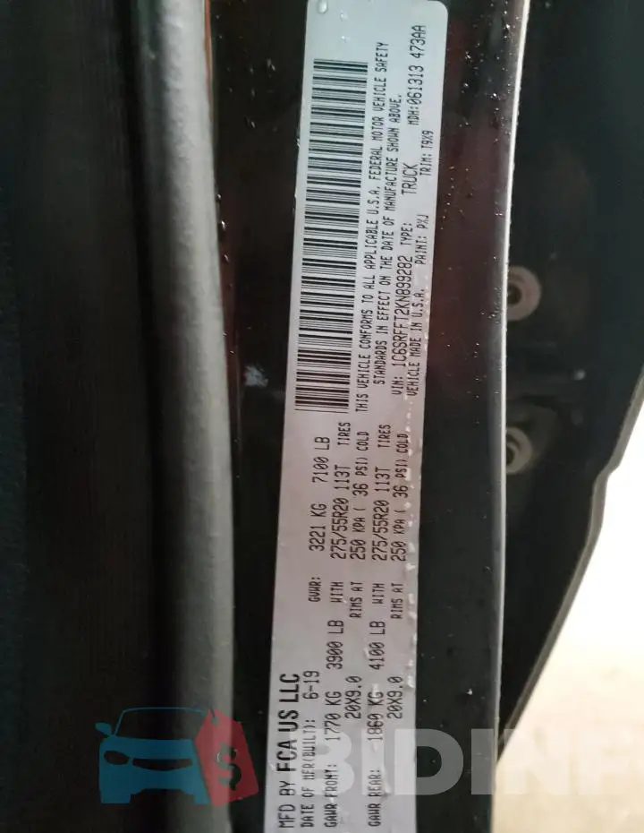 1C6SRFFT2KN899282 Photo# 12