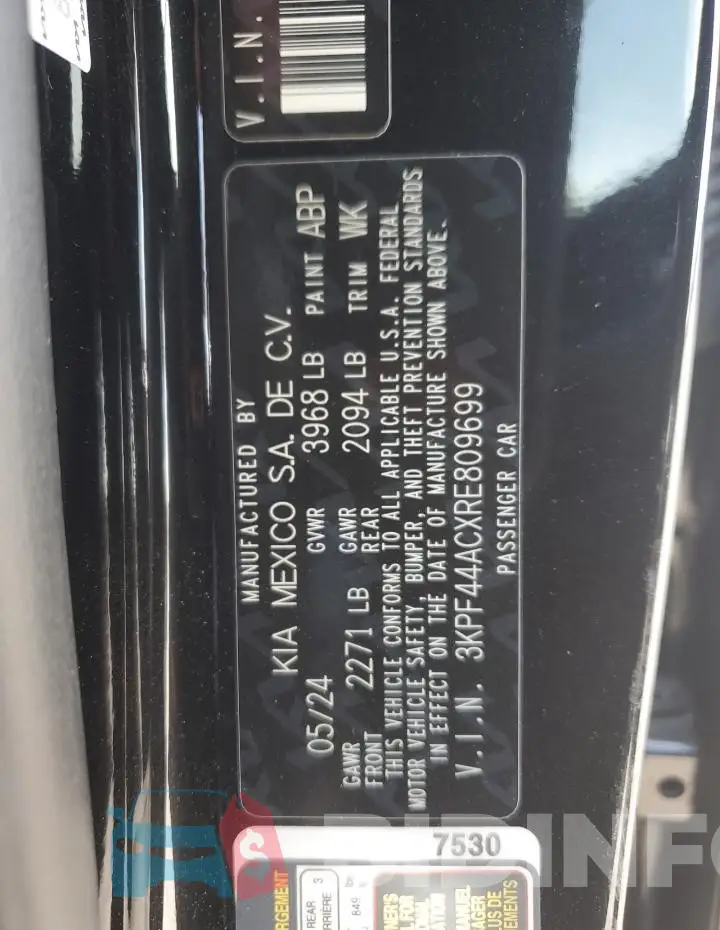 3KPF44ACXRE809699 Photo# 12