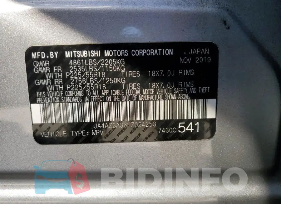 JA4AZ3A36LZ024253 Photo# 13