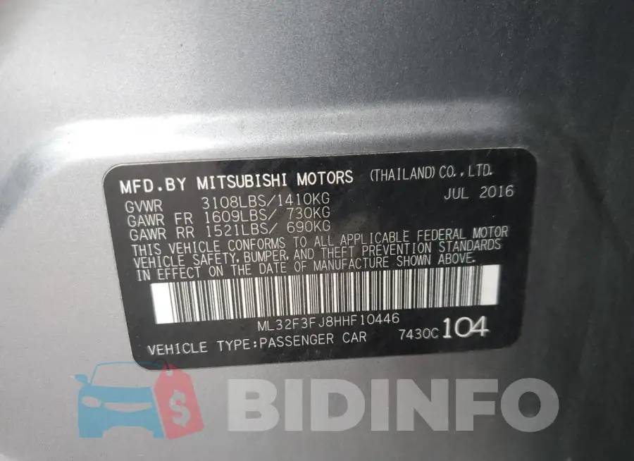 ML32F3FJ8HHF10446 Photo# 12