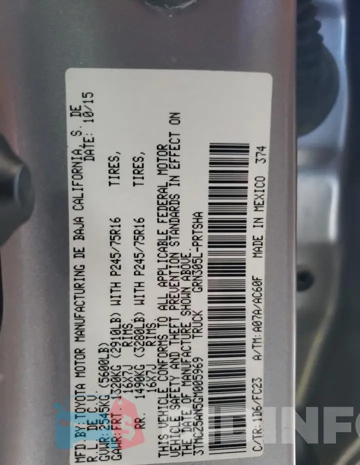3TMCZ5AN5GM005969 Photo# 12