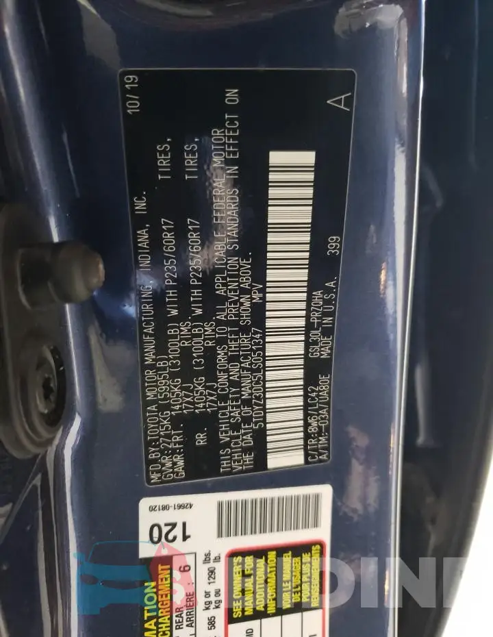 5TDYZ3DC5LS051347 Photo# 13