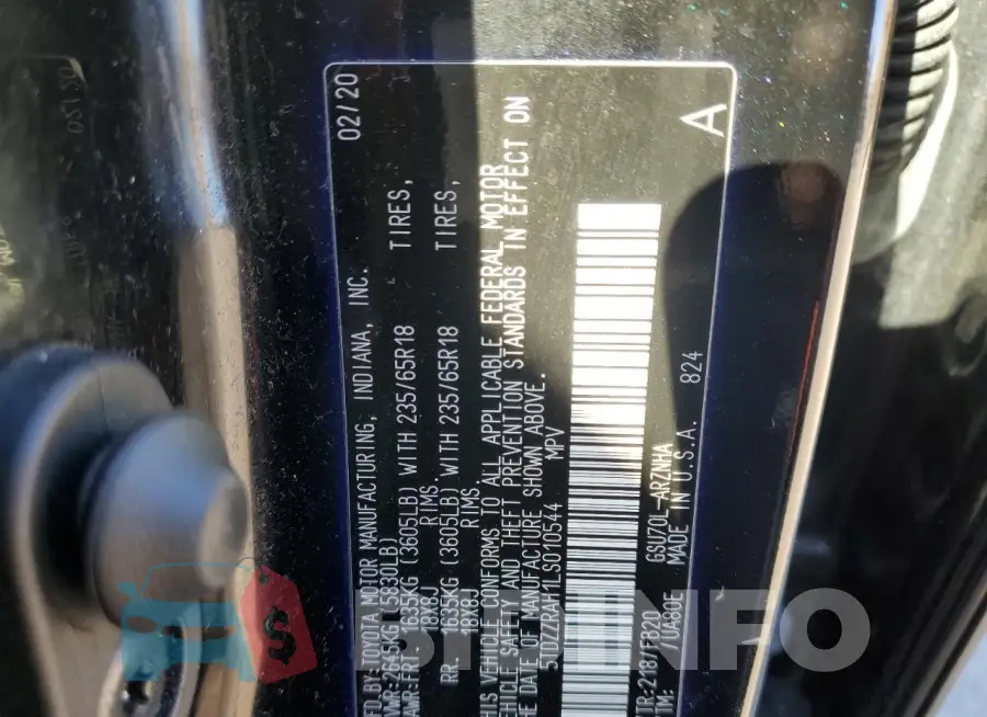 5TDZZRAH1LS010544 Photo# 13