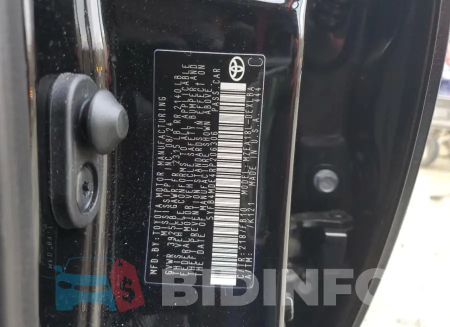 5YFB4MDE4RP206306 Photo# 12