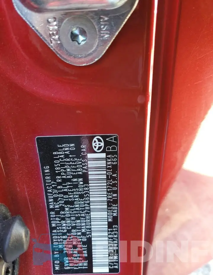 5YFBURHE7HP665383 Photo# 13