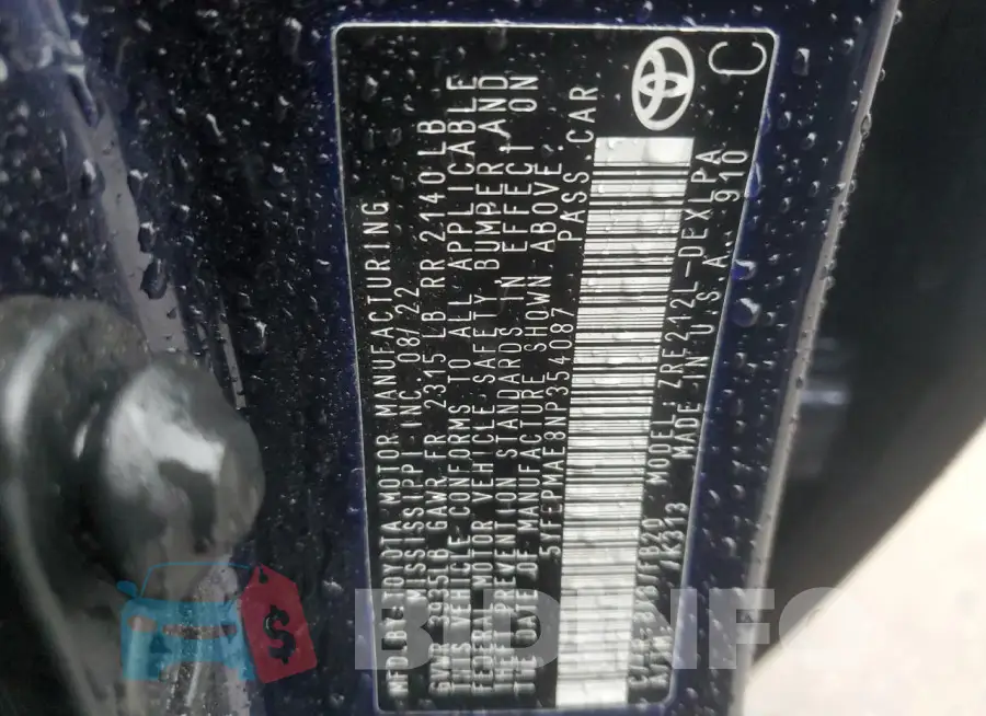 5YFEPMAE8NP354087 Photo# 12