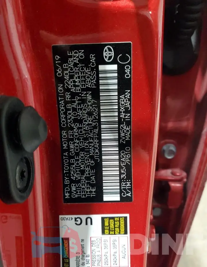 JTDKARFP4L3126217 Photo# 12