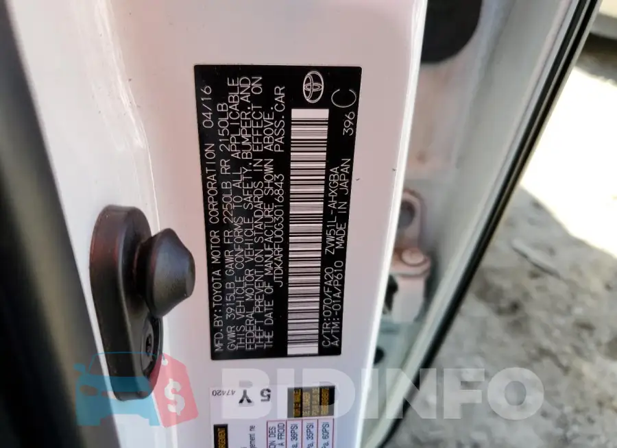 JTDKARFU0G3016843 Photo# 12