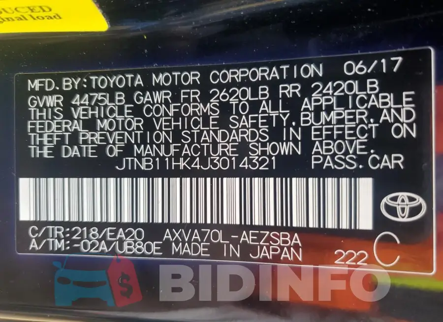 JTNB11HK4J3014321 Photo# 12