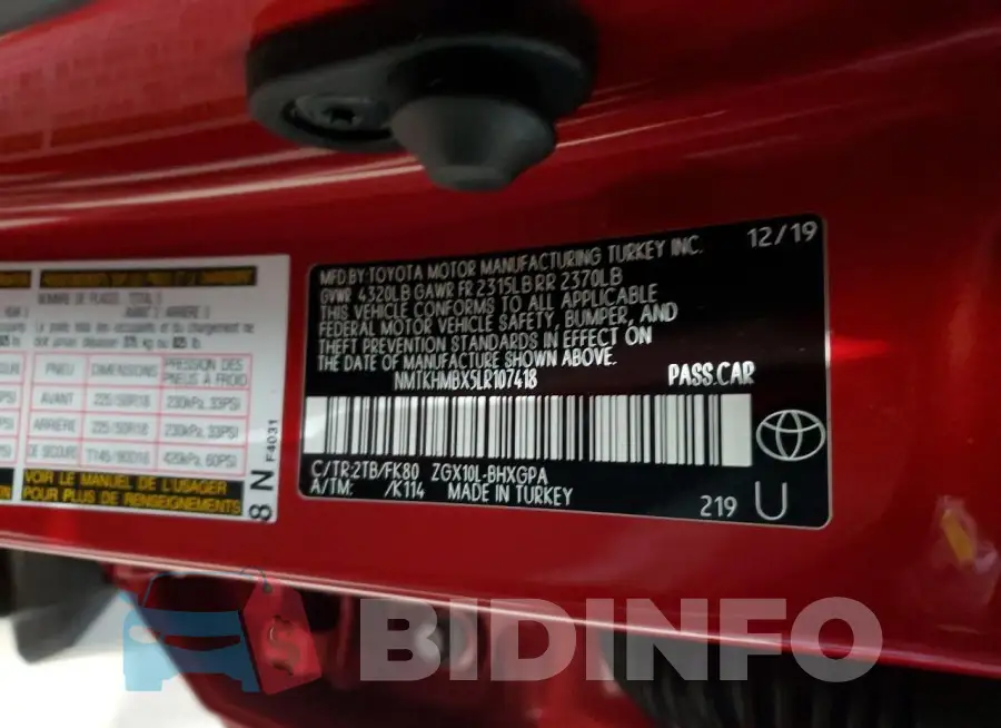 NMTKHMBX5LR107418 Photo# 13
