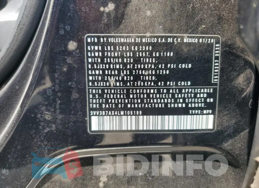 3VV3B7AX4LM105199 Photo# 13