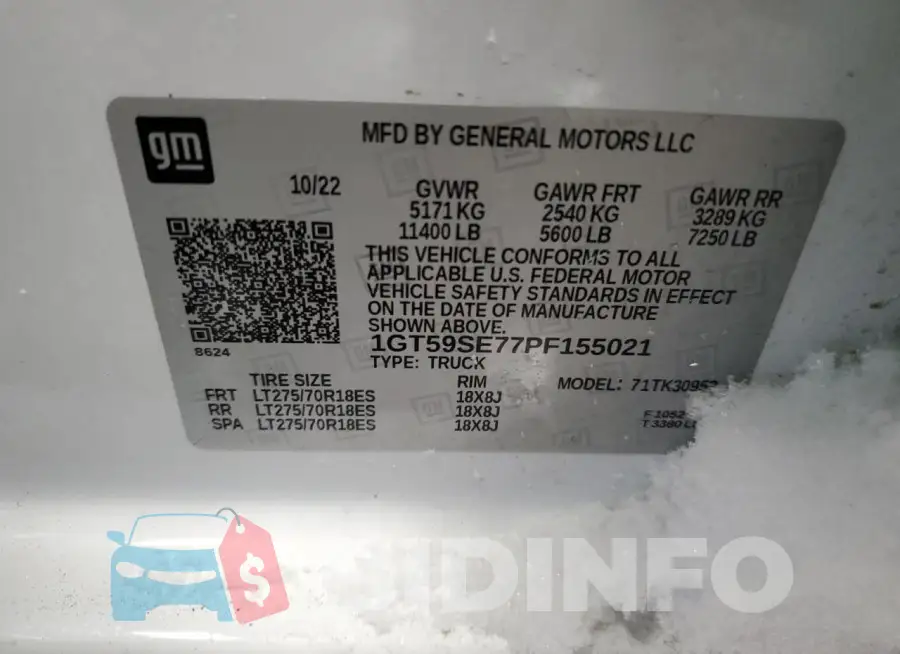 1GT59SE77PF155021 Photo# 12