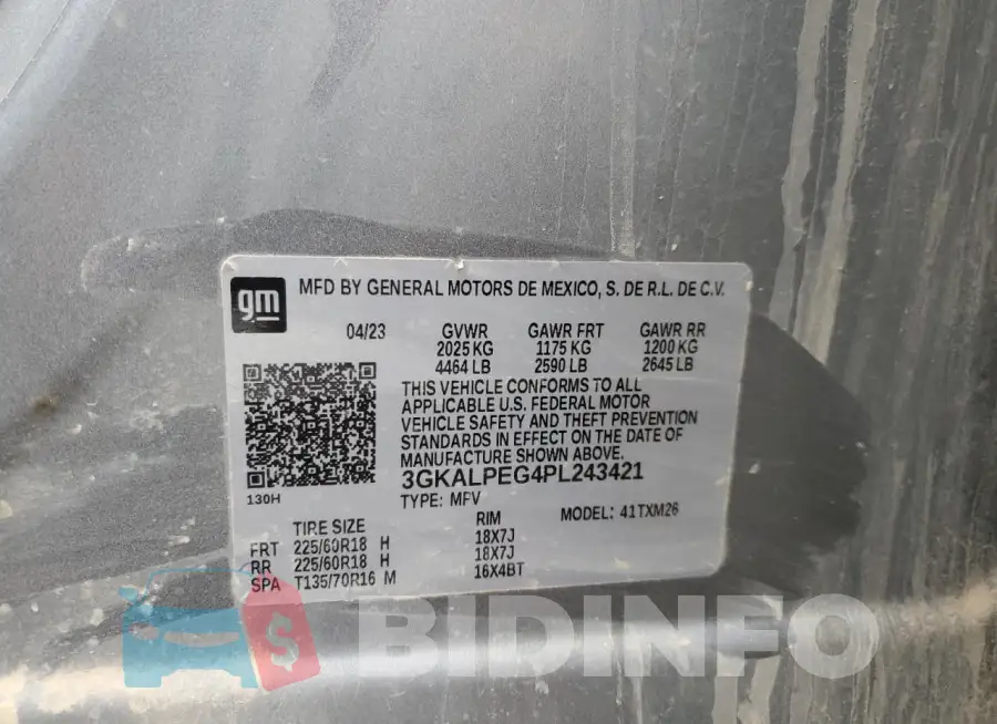 3GKALPEG4PL243421 Photo# 14