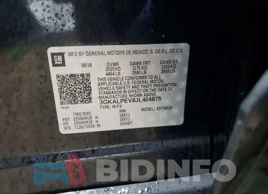 3GKALPEV8JL404875 Photo# 13