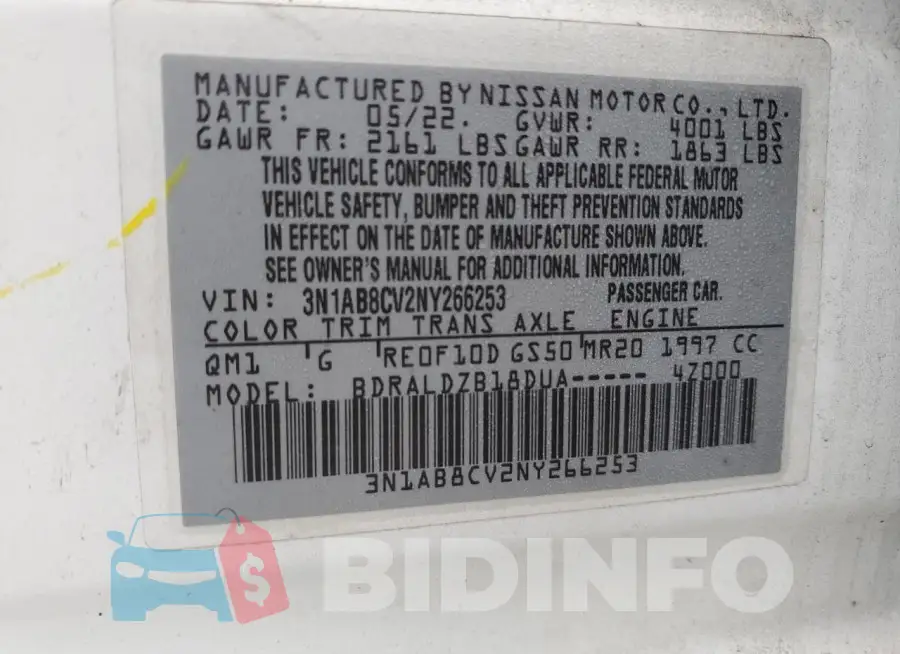 3N1AB8CV2NY266253 Photo# 12