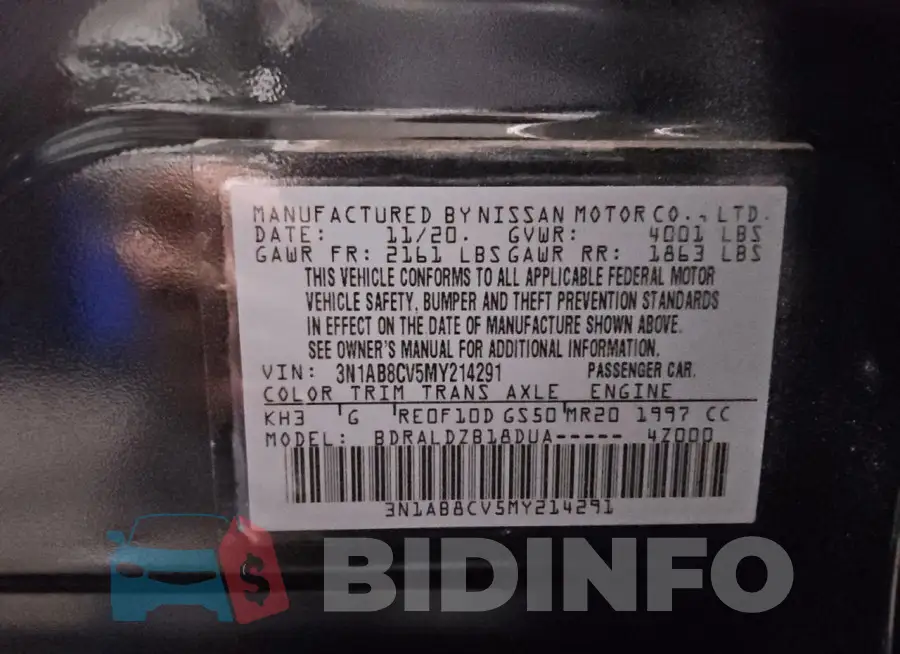 3N1AB8CV5MY214291 Photo# 13