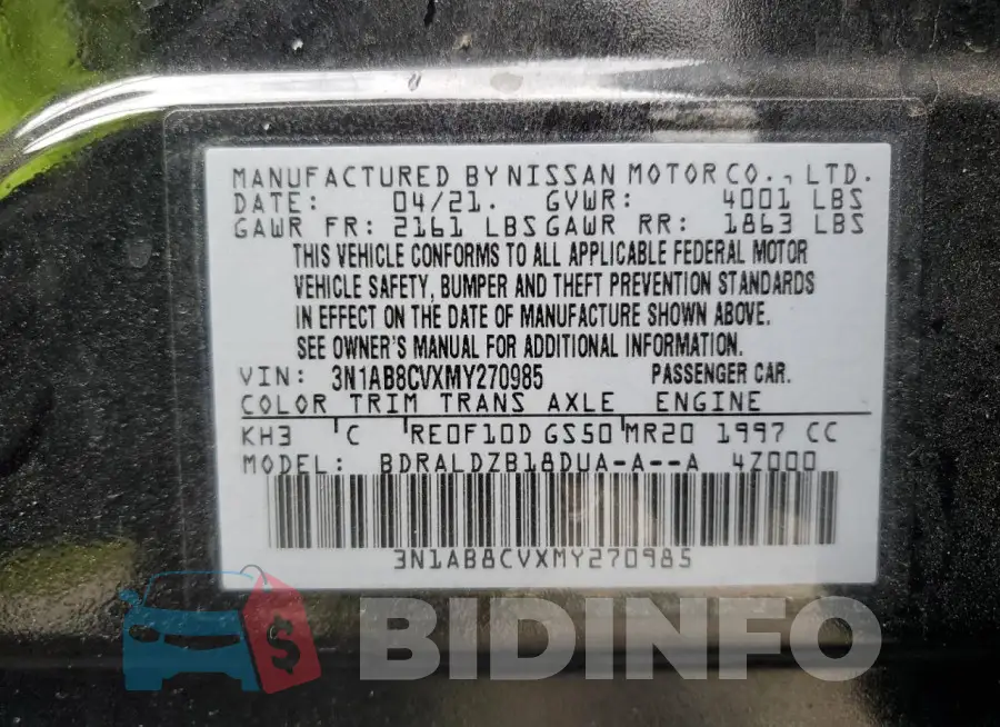 3N1AB8CVXMY270985 Photo# 12
