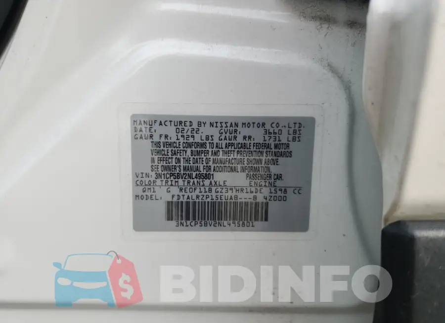 3N1CP5BV2NL495801 Photo# 13