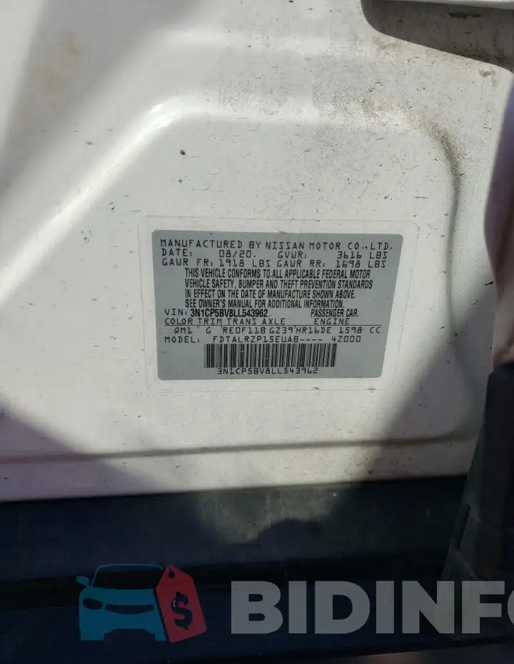 3N1CP5BV8LL543962 Photo# 13
