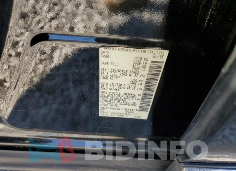 5N1AZ2MG6JN130183 Photo# 14