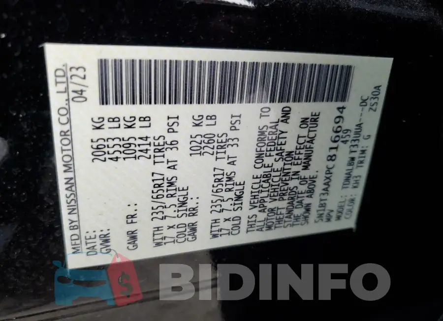 5N1BT3AAXPC816694 Photo# 13