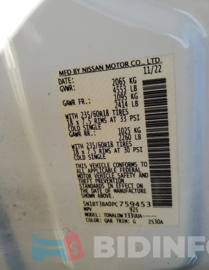 5N1BT3BA0PC759453 Photo# 13