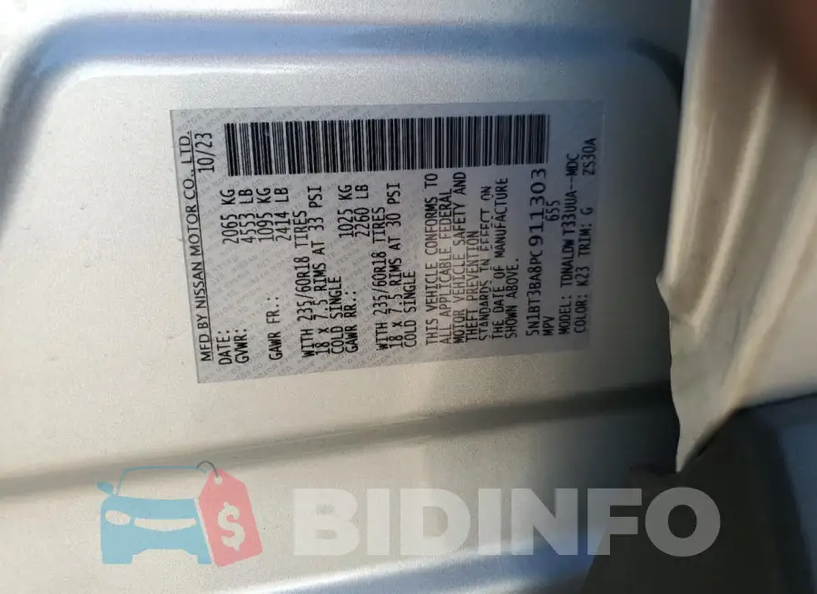 5N1BT3BA8PC911303 Photo# 12