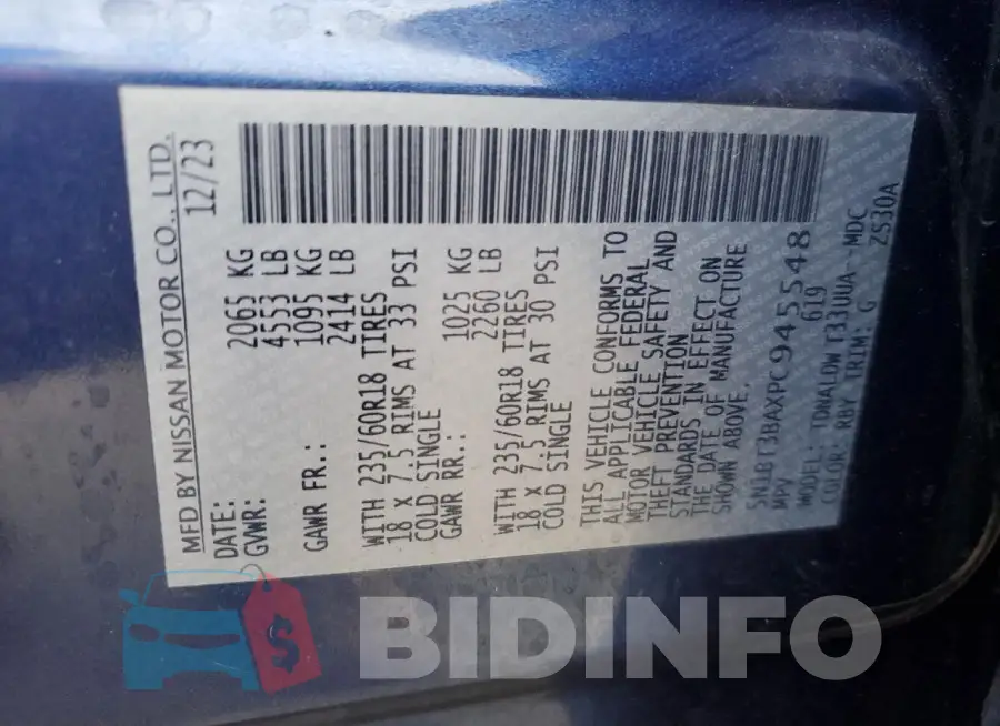 5N1BT3BAXPC945548 Photo# 13