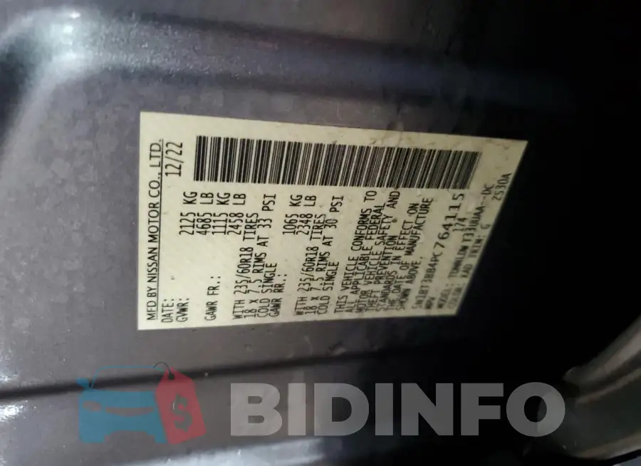 5N1BT3BB4PC764115 Photo# 12