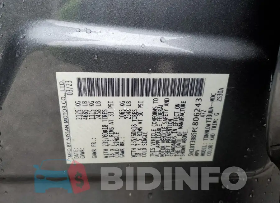 5N1BT3BB5PC806243 Photo# 13
