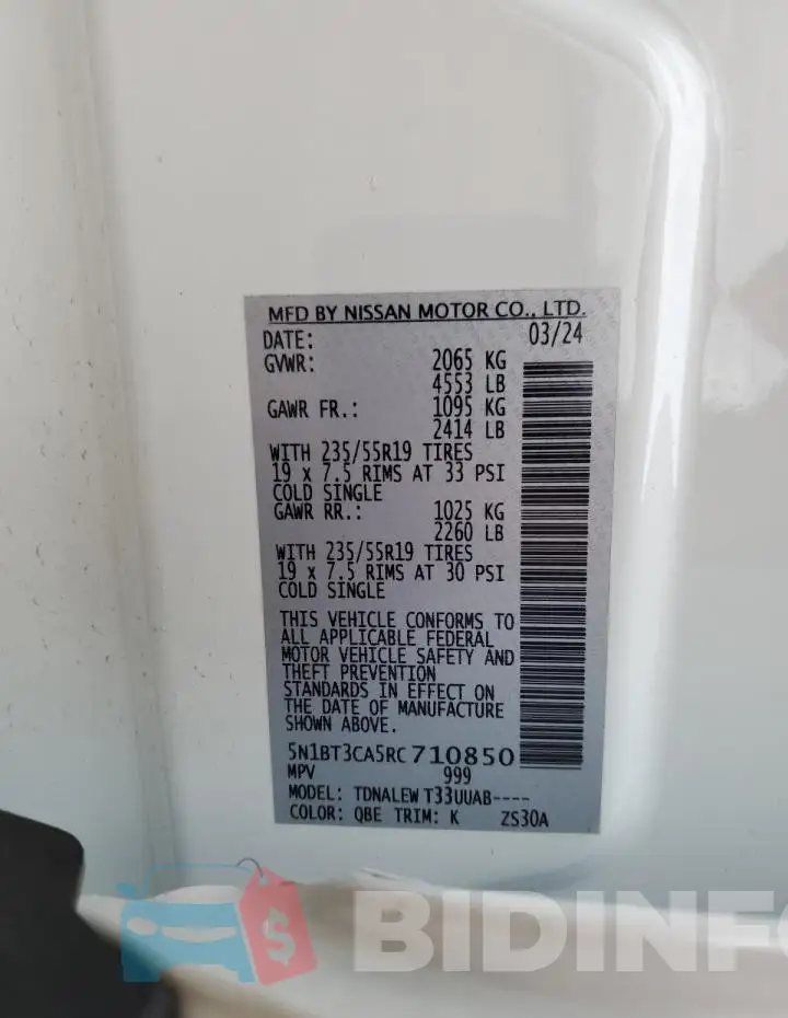 5N1BT3CA5RC710850 Photo# 14