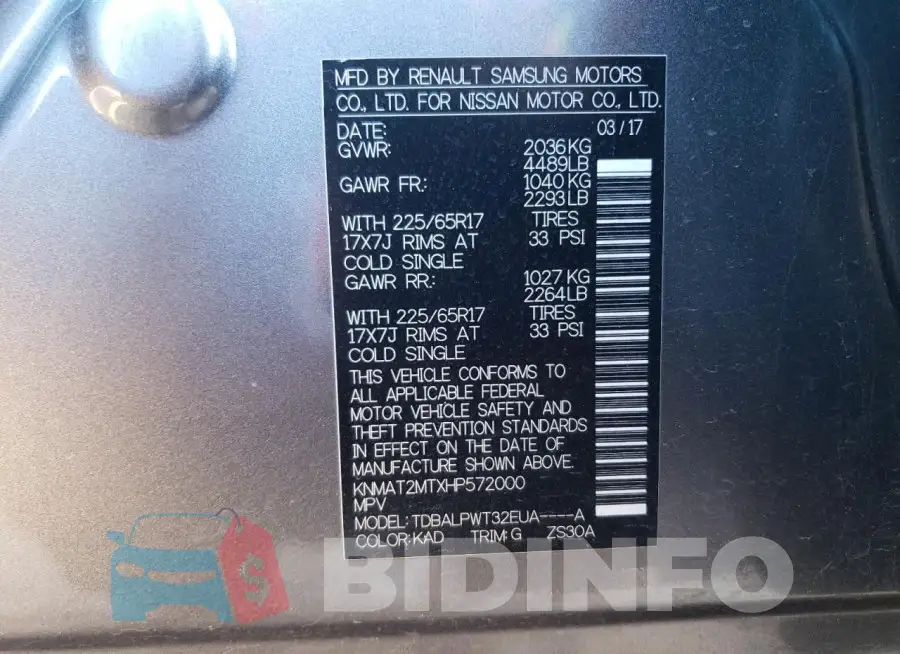 KNMAT2MTXHP572000 Photo# 14