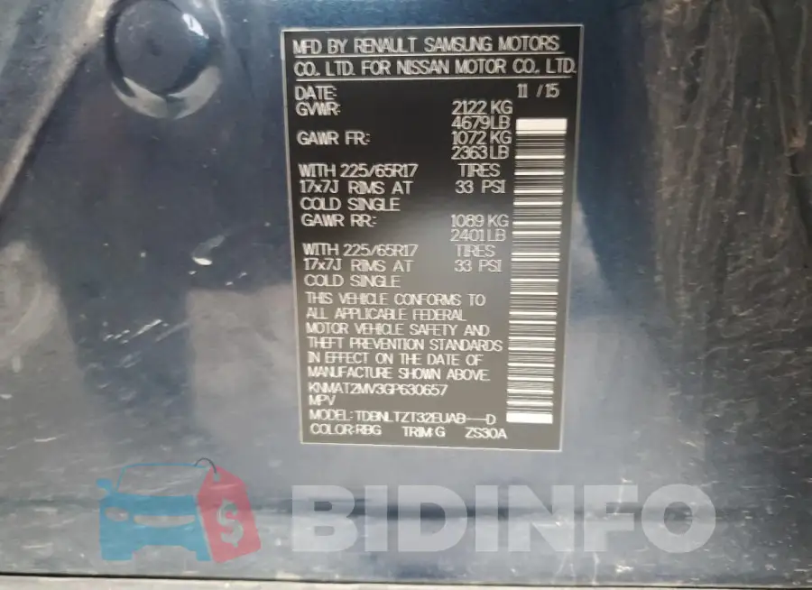 KNMAT2MV3GP630657 Photo# 14