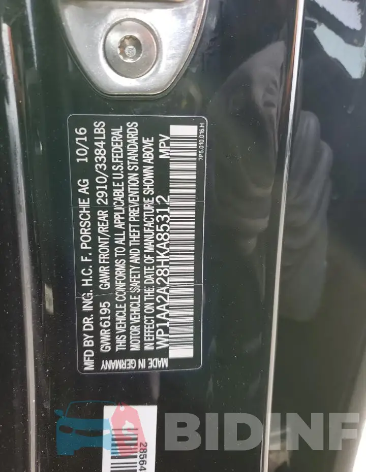 WP1AA2A28HKA85312 Photo# 13