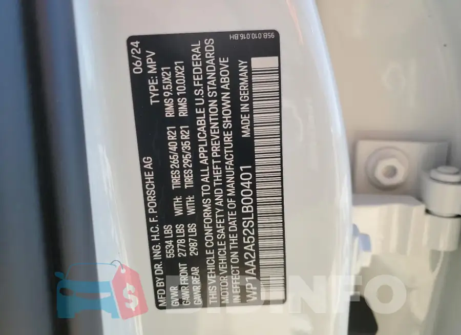 WP1AA2A52SLB00401 Photo# 13