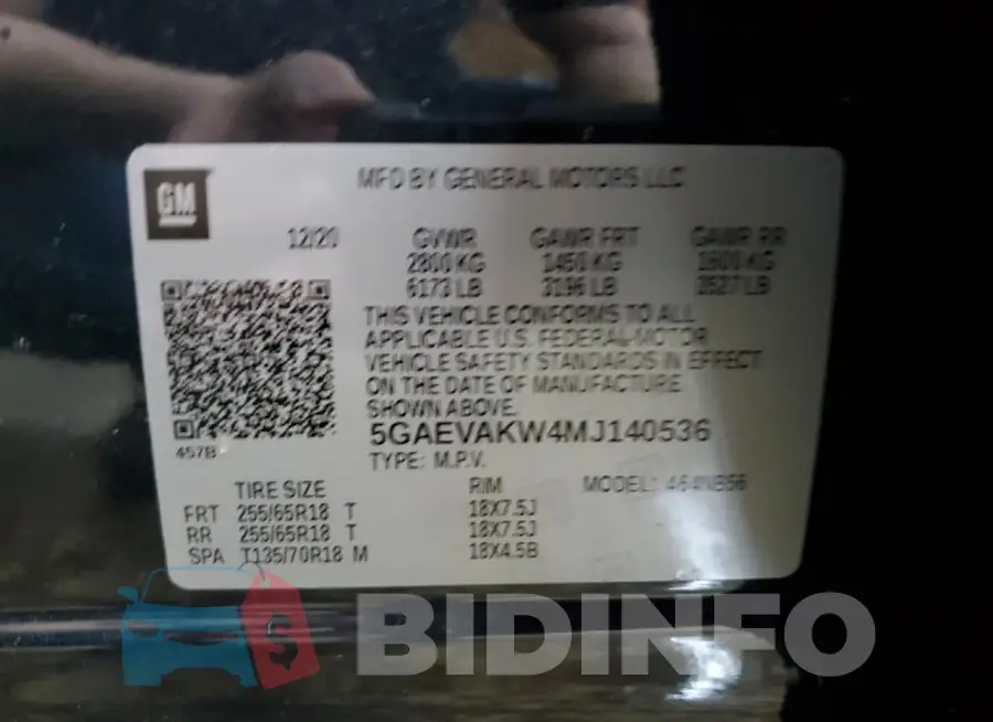 5GAEVAKW4MJ140536 Photo# 13