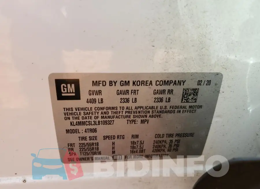 KL4MMCSL3LB109327 Photo# 12