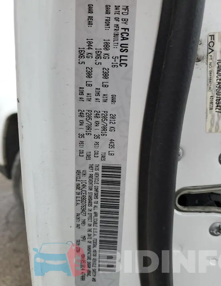 1C4NJCEA9GD769427 Photo# 13