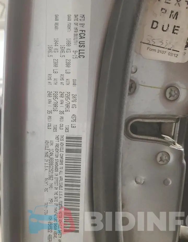 1C4NJRBB8GD521962 Photo# 13