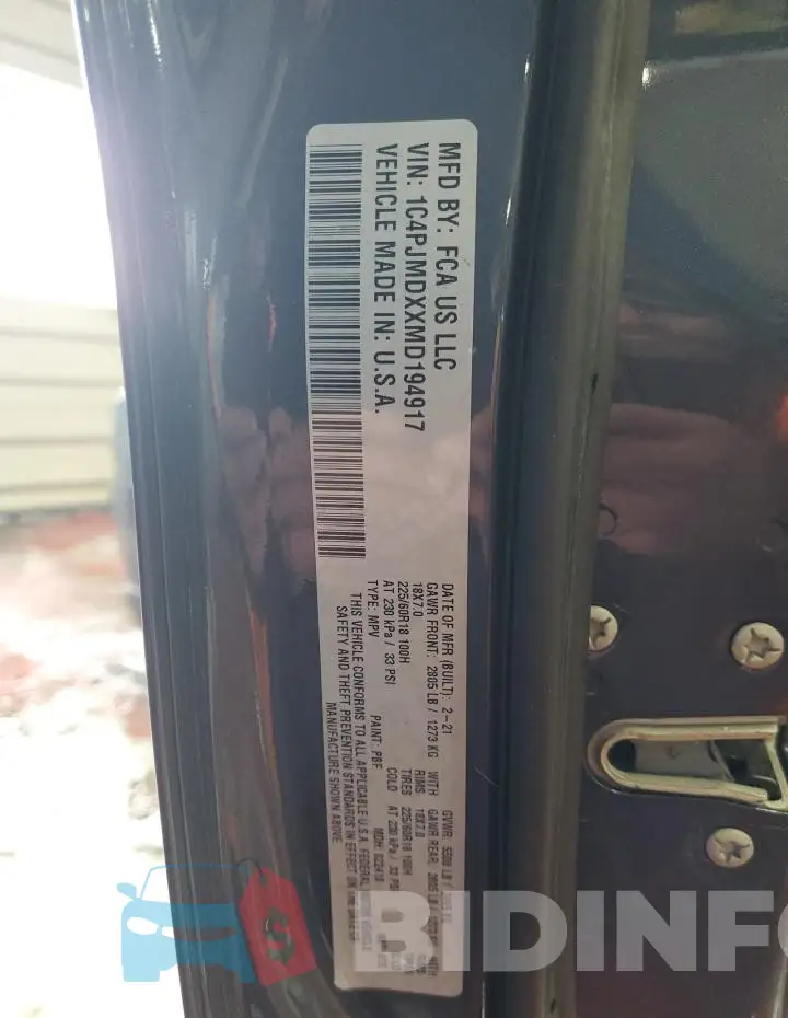 1C4PJMDXXMD194917 Photo# 14