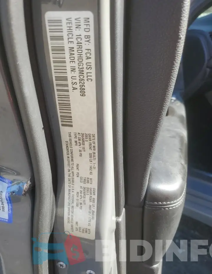 1C4RDHDG3MC626809 Photo# 14