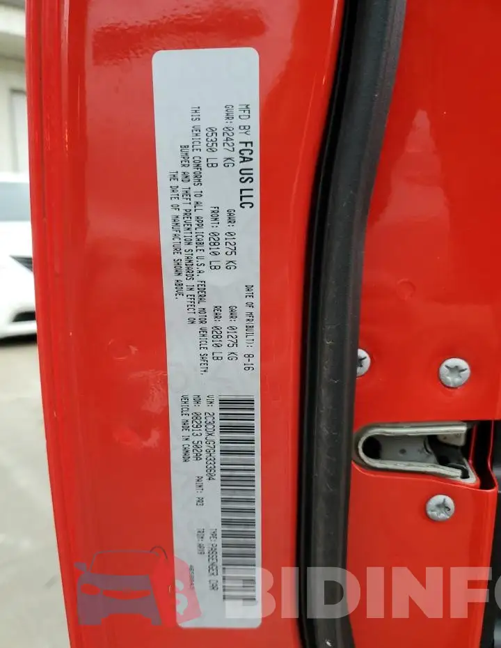 2C3CDXJG7GH333604 Photo# 12