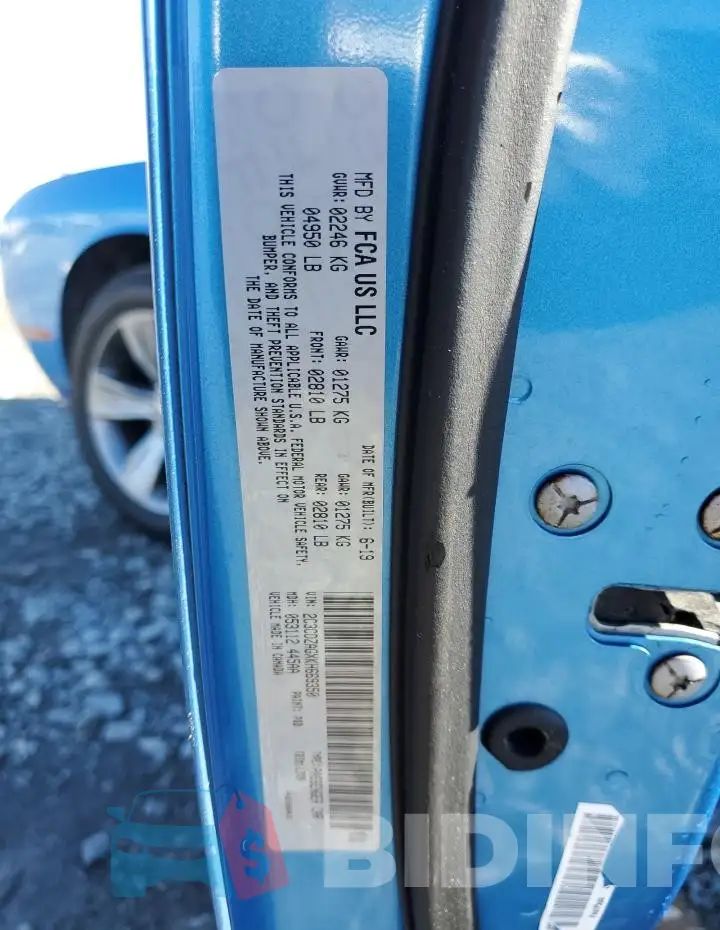 2C3CDZAGXKH669350 Photo# 12