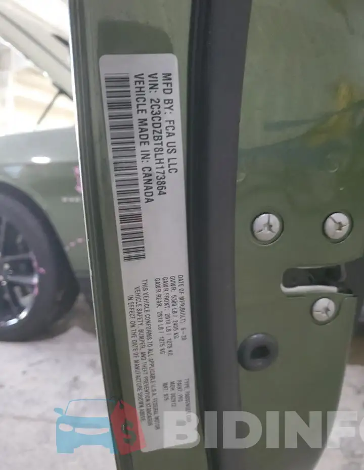 2C3CDZBT8LH173864 Photo# 12
